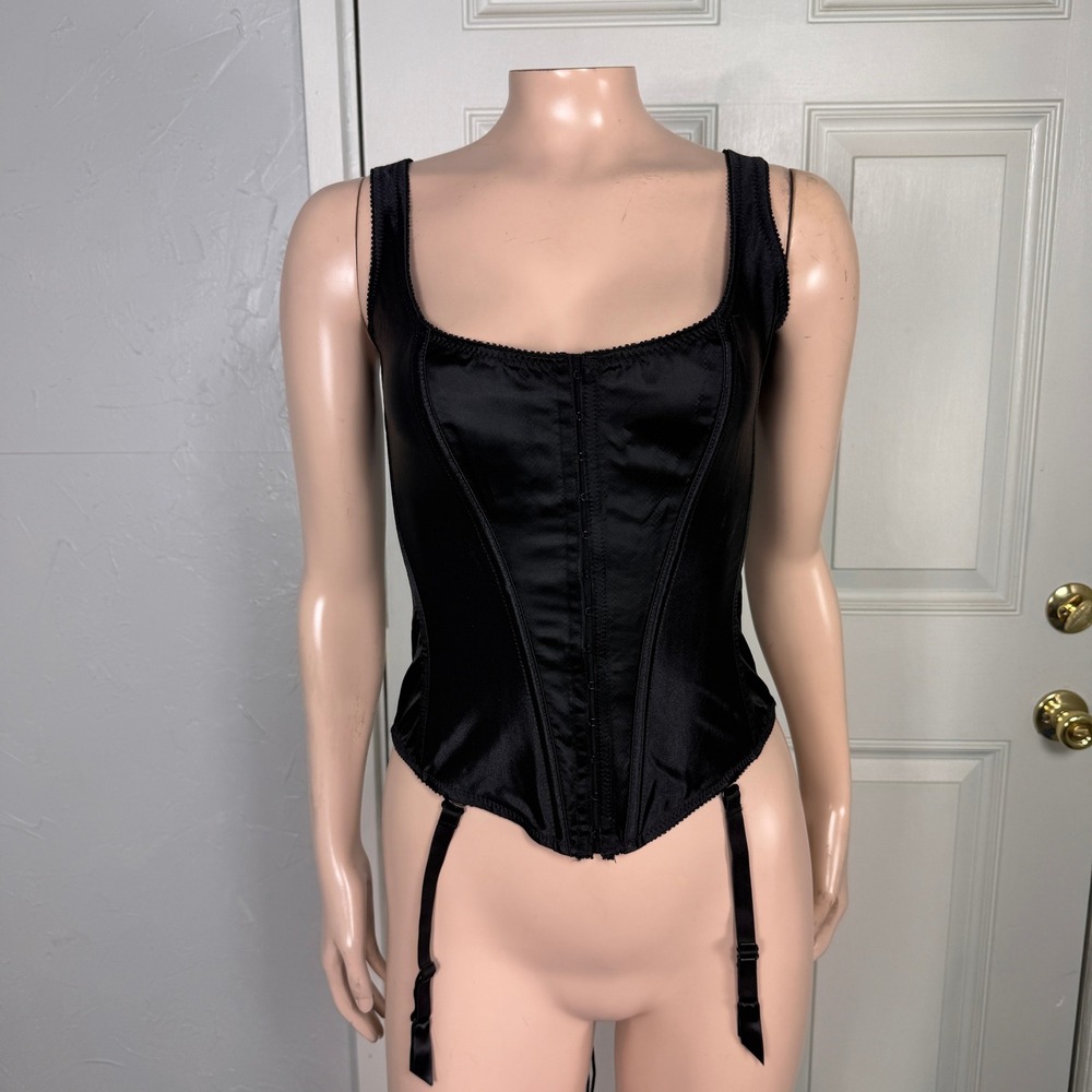 Vintage NOS Y2K Victoria's Secret Bustier Lingerie Top Boned Medium Lace up TT13